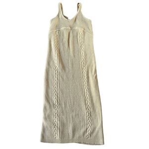 Sofia Jeans by Sofia Vergara Dress Women’s Sweater Tank Beige Knit Midi Length